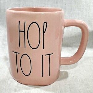 RAE DUNN Hop To It Jumbo Coffee Mug 20 oz - Pink - Artisan Collection by Magenta